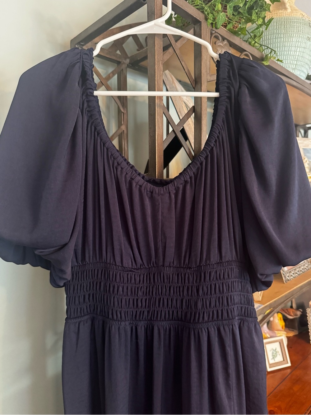 Gap Navy Blue Maxi Dress Short Sleeves Size Large, Worn One Time - Picture 4 of 12